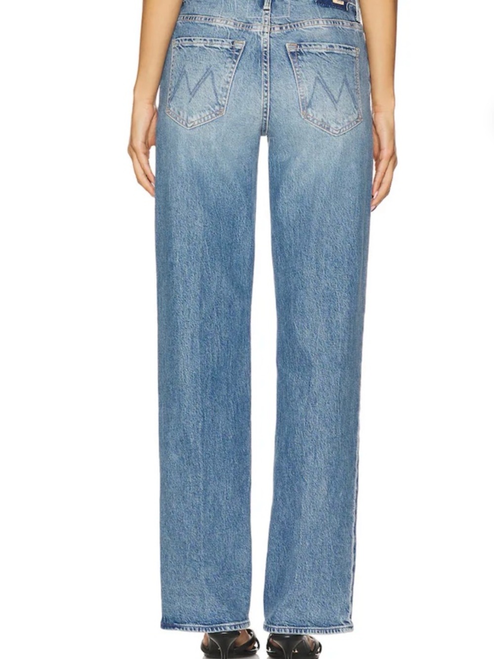 MOTHER Superior Denim Mid Rise Tunnel Vision Sneak in I'm a Winner Size 28 - Picture 3 of 13